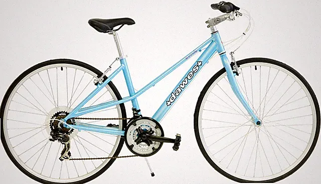 17in Blue Dawes Wendy Shimano 21 Speed Women's Flat Bar Road, Hybrid City Bikes
