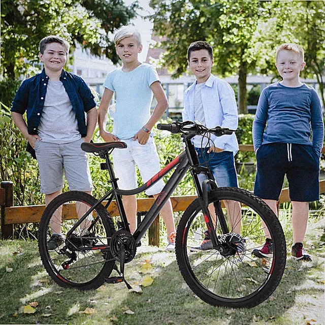 24 Inch Men & Women Mountain Bike with 21-Speed Adult Bikes, Double Disc Brake