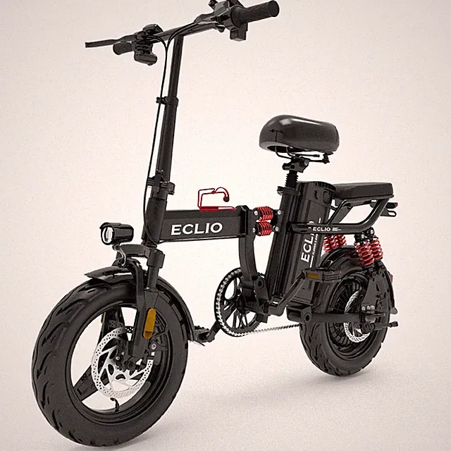 ECLIO 14" Folding Electric Bike for Adults Peak 800W 48V 14AH Ebikes E-City Bike