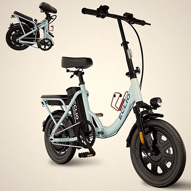 ECLIO 16'' E-Folding Bike Step-Thru Commuter Ebikes PEAK 700W 48V Electric Bikes