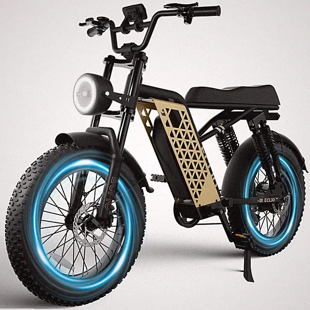ECLIO 20" Electric Bike Peak 1200W 20MPH 48V 13Ah Fat Tire 85Miles E-Dirt Bike