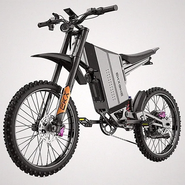 Electric Dirt Bike 8000W Peak Electric Motorcycle 72V 30AH E-Moutain Bike 53MPH
