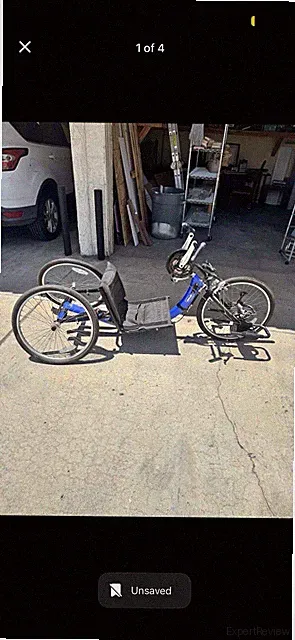 Invacare Top End Excelerator Recumbent Handcycle 26in Blue/Black Adj Seat