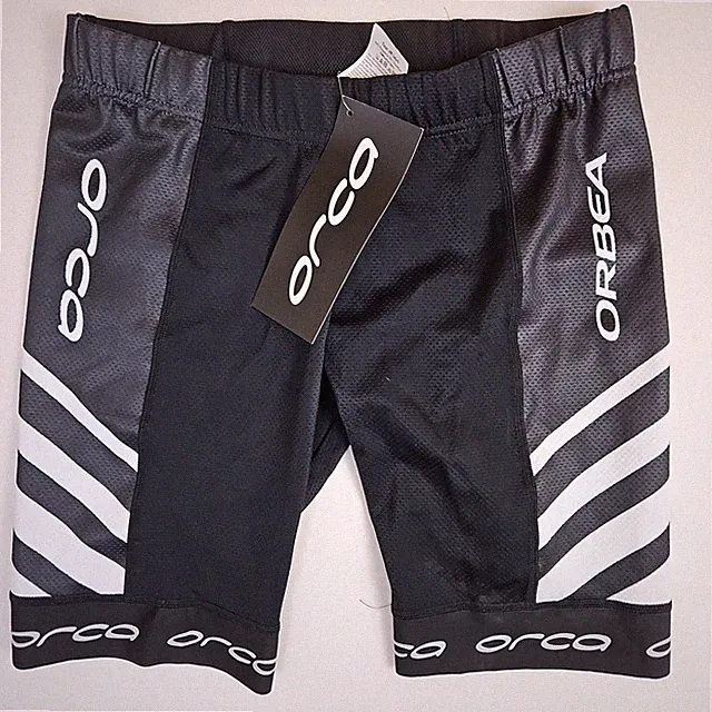 NWT Orca Orbea Black White W Run Tight Small Triathlon Compression Bike Shorts