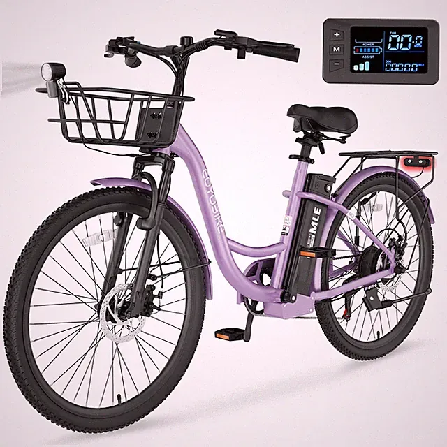 SLSY Electric Bike for Woman 350W Peak 700W City Cruiser Ebike 20MPH Bicycle