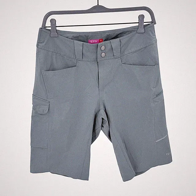 Terry Bicycles Women Gray Touring Cycling Shorts Size M Cargo Pockets Reflective