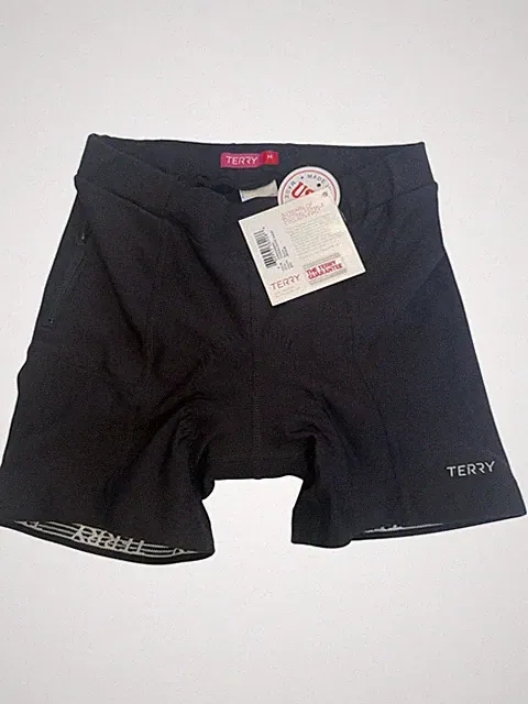 TERRY Touring Bike Shorts Womens M Black Padded Cycling 5” Short NWT USA Made